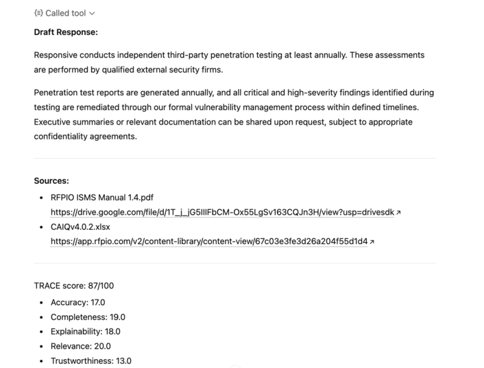 How often does Responsive conduct pentest report?