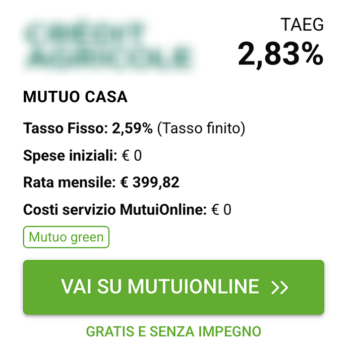 @MutuiOnline.it trovami le offerte mutuo per una casa a Milano