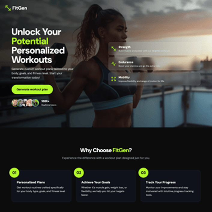 @Hostinger build me workouts generator app