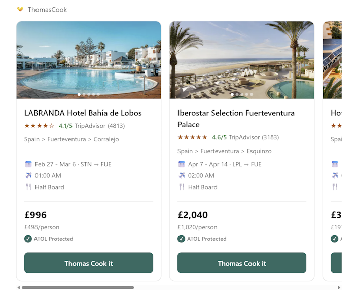 Find me a holiday in Spain.