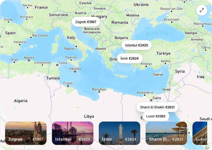 Flights from SF to some scuba-friendly destination south of Europe