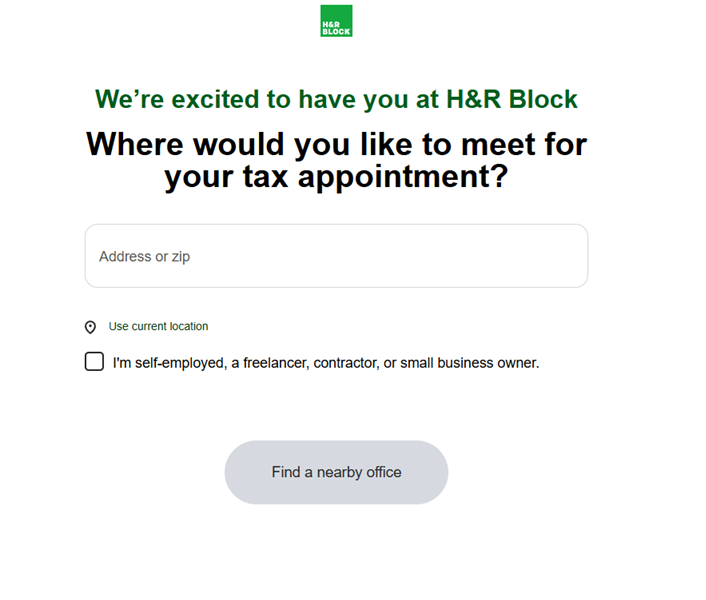 @H&R Block make an appointment
