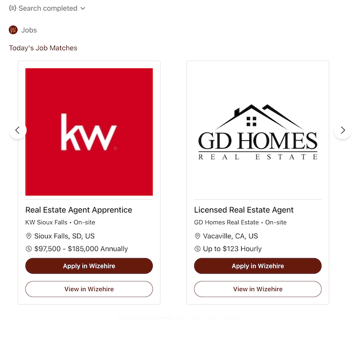 I'm looking for a new real estate job