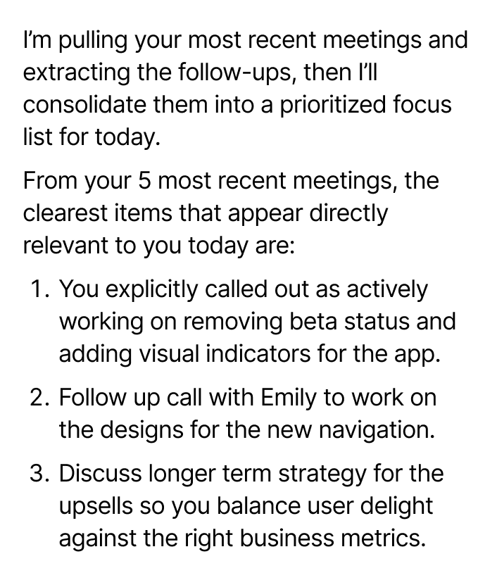Extract the action items from my meetings this week, what should I focus on