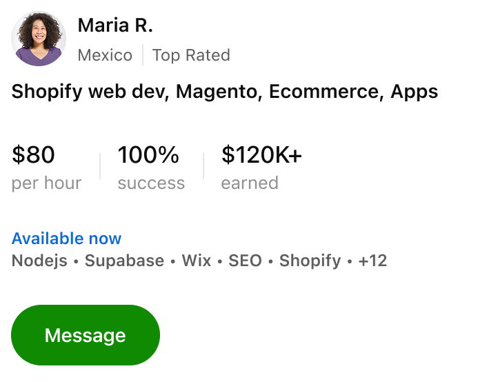 I'm looking for a freelance web developer