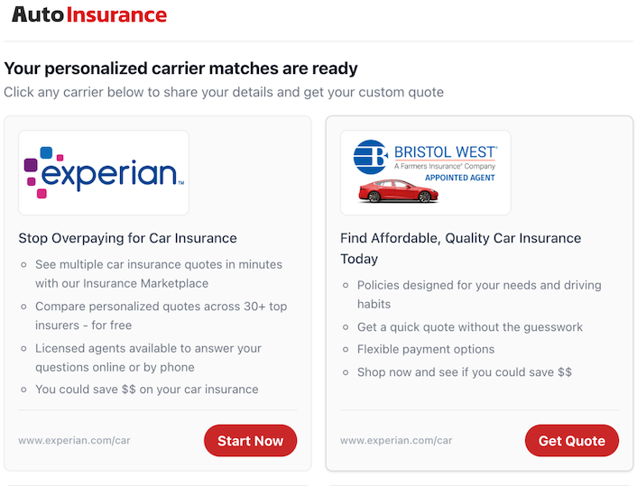 I need auto insurance: 90210, age 34, 2 cars, 2020 Honda Civic