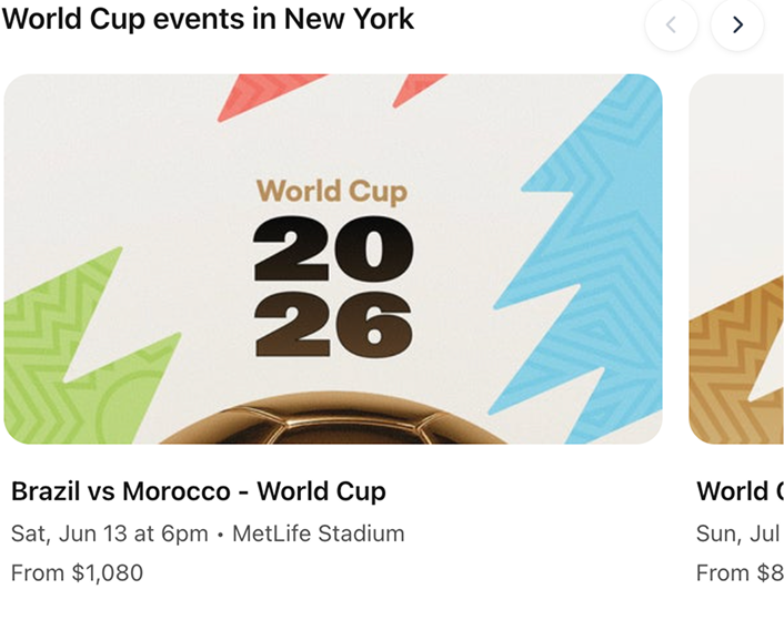 World cup events near New York
