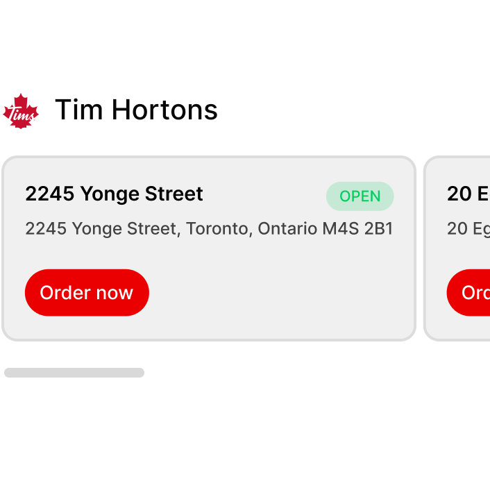 Show me Tim Hortons restaurants near me